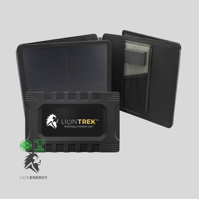 Lion Energy Lion Trek Portable Solar Generator Kit w/ Solar Panel (150W, 99.9Wh, LiFePO4)