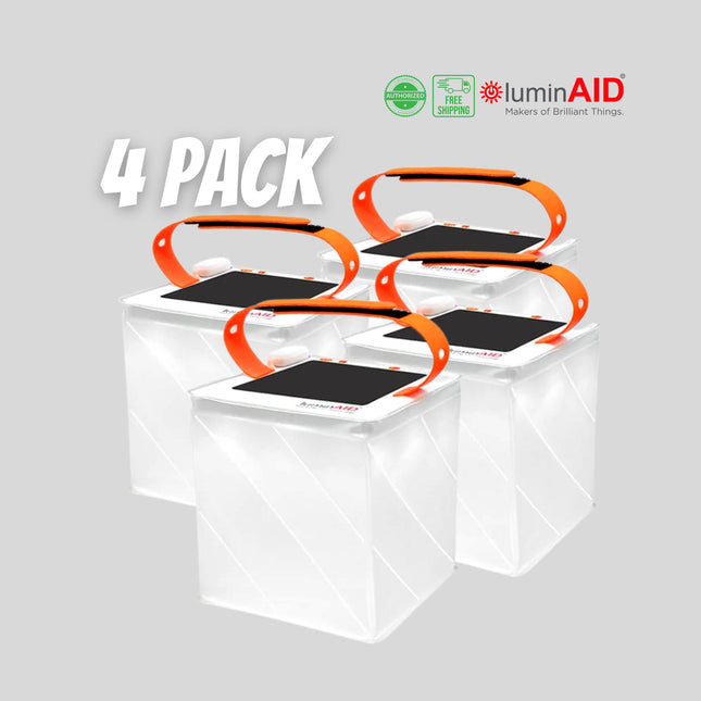 LuminAID Titan 2-in-1 Power Solar Lantern & Charger (4 Pack)