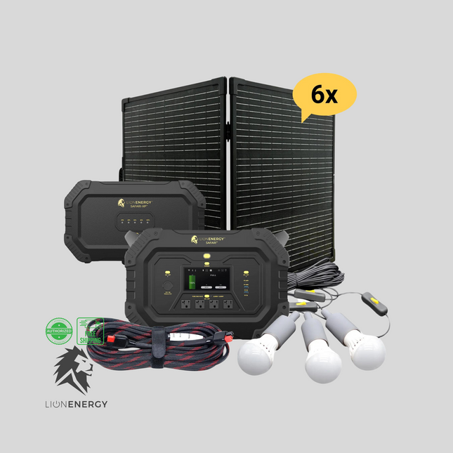 Lion Energy 3000w Safari Solar Generator Kit - FALL Special!