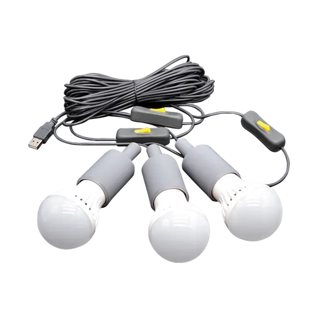 3 LED LIGHT BULB STRING - USB
